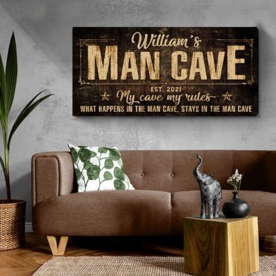 Man Cave Sign Personalized Mancave Sign Custom Man Cave Gift For Him For Dad Gift Idea For Dad 3