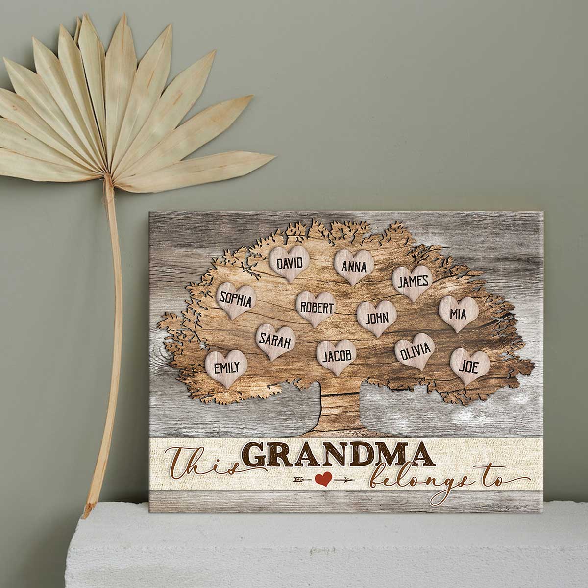 This Grandma Belongs To Personalized Family Tree Sign, Mother's Day
